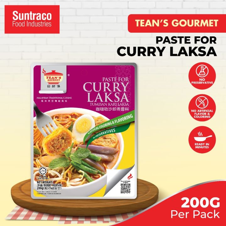 Teans Gourment Curry Laksa Paste 200g