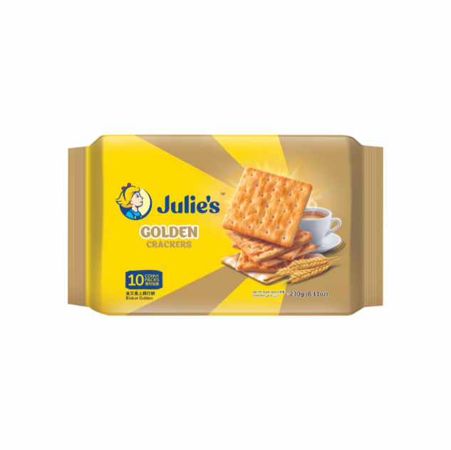 JULIES GOLDEN CRACKERS CONVI PACK 230G