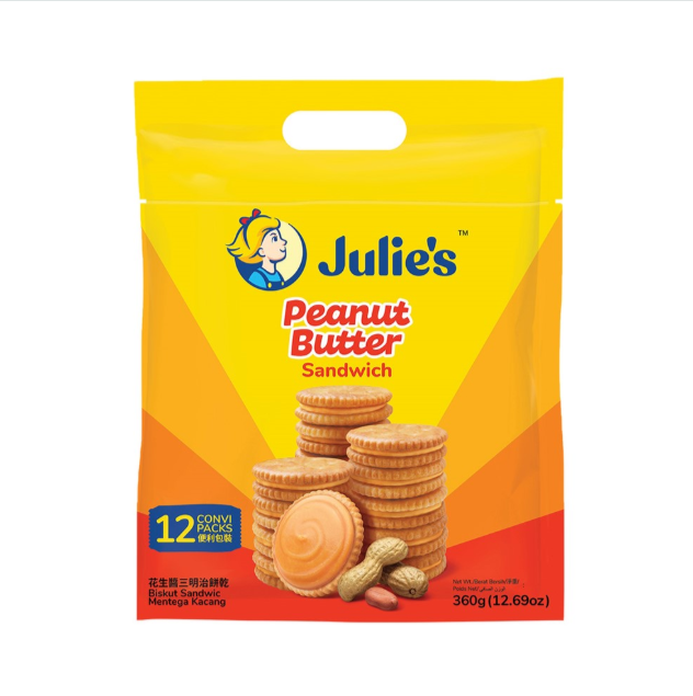 JULIES PEANUT BUTTER SANDWICH BISCUITS 360G