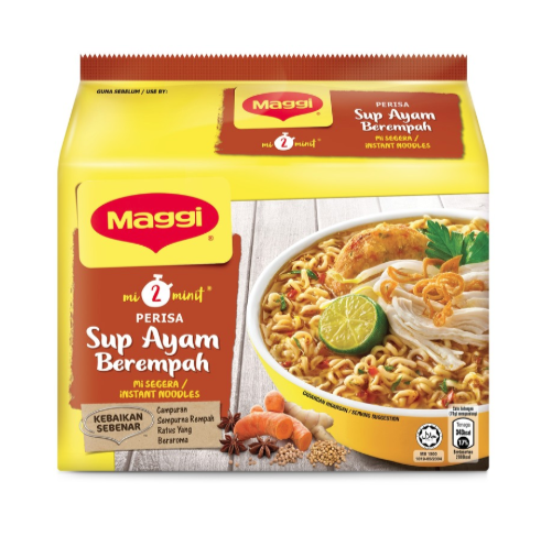 MAGGI 2 MIN NOODLE SUP AYAM BEREMPAH 5X79G