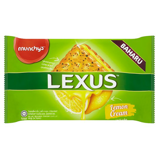 MUNCHY’S LEXUS LEMON CREAM SANDWICH BISCUITS 190G