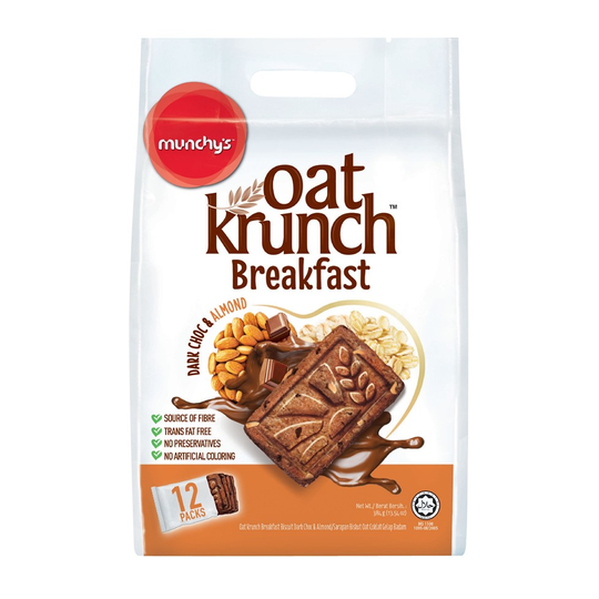 MUNCHYS OATKRUNCH BREAKFAST DARK CHOCOLATE WITH ALMOND 384G