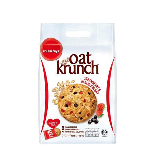 MUNCHYS OATKRUNCH STRAWBERRY & BLACKCURRANT 390G