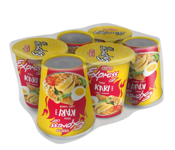 MAMEE EXPRESS CUP CURRY FLAVOUR INSTANT NOODLES 6X63G