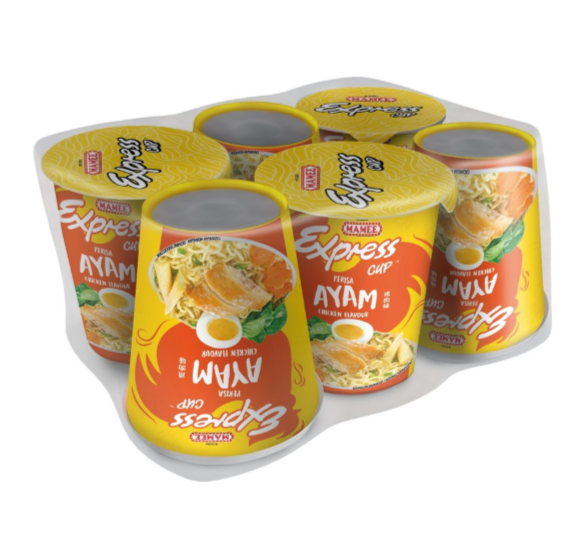 MAMEE EXPRESS CUP CHICKEN FLAVOUR INSTANT NOODLES 6X63G